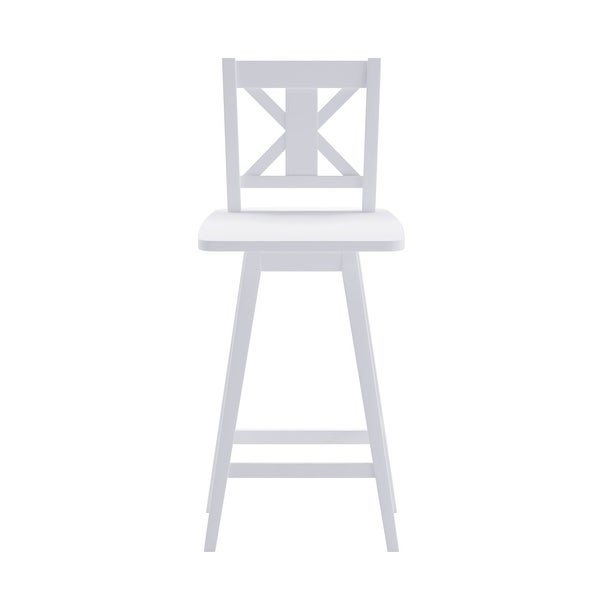 Modern Farmhouse Wooden Swivel Bar Stool