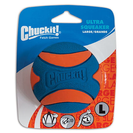 Chuckit! Ultra Squeaker High Bounce Dog Toy Ball， Large