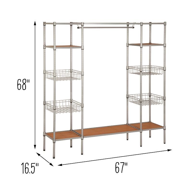 Honey-Can-Do Garment Bar Closet Floor Decor