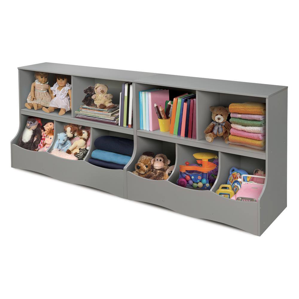 Badger Basket 32 in. H x 37 in. W x 15.75 in. D Gray MDF 5-Cube Organizer 98857