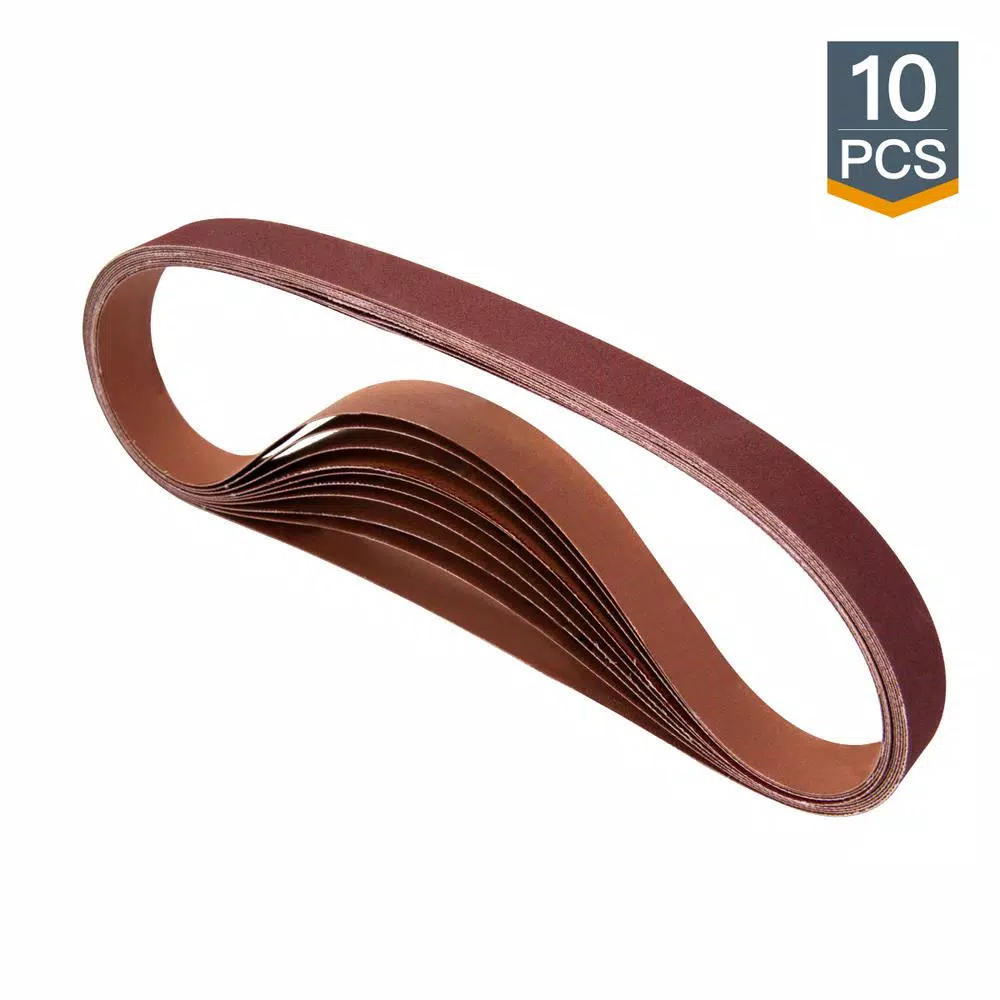 POWERTEC 1 in. x 42 in. 150-Grit Aluminum Oxide Sanding Belt (10-Pack) and#8211; XDC Depot