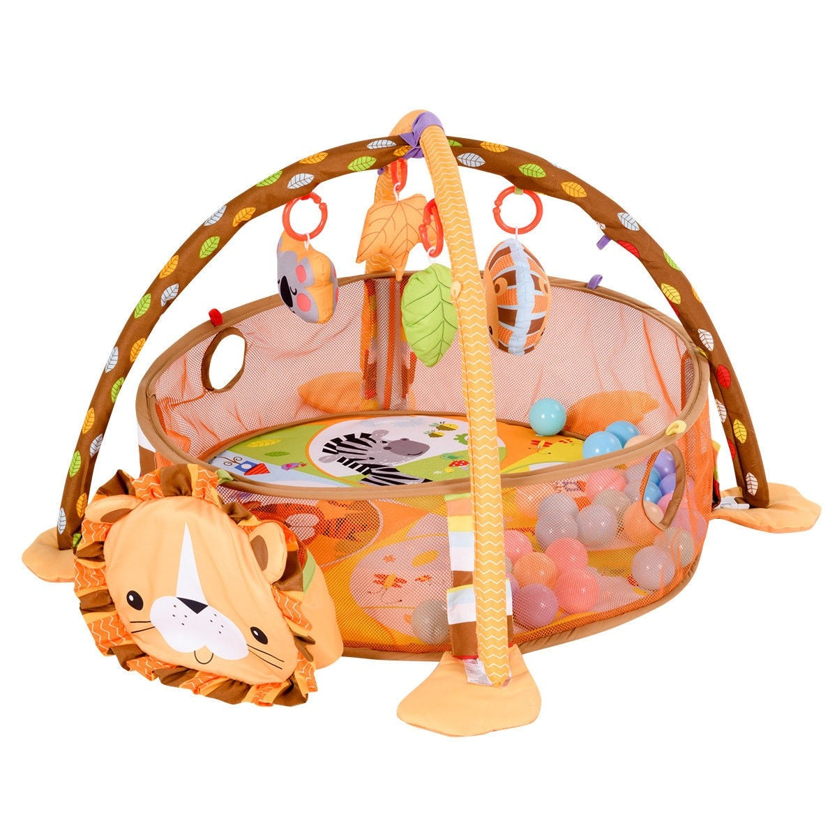 Cute Lion Theme Baby Play Gym Mat