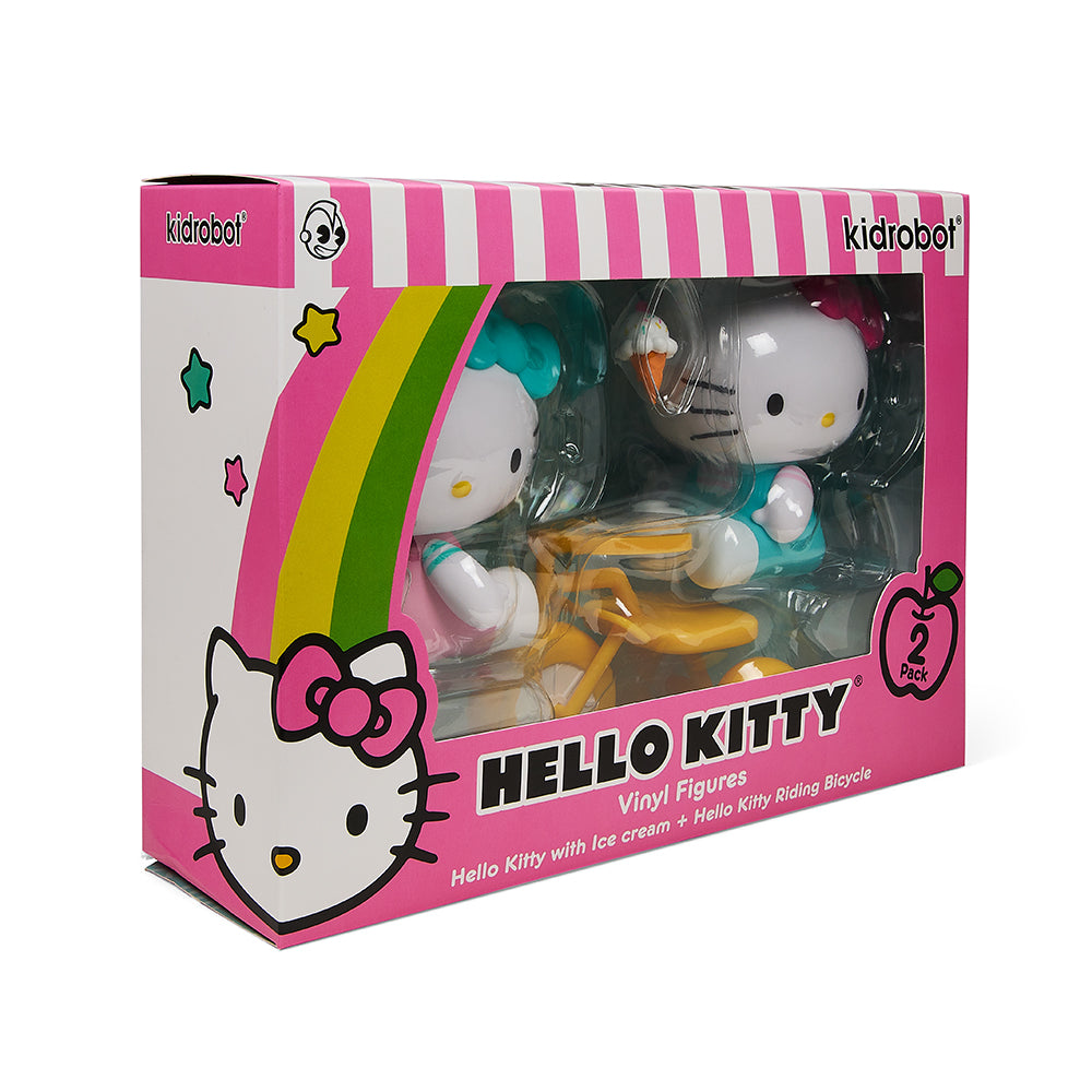 Hello Kitty® Tricycle and Ice Cream Play Theme 4.5” Vinyl Figure 2-Pack Set by Kidrobot