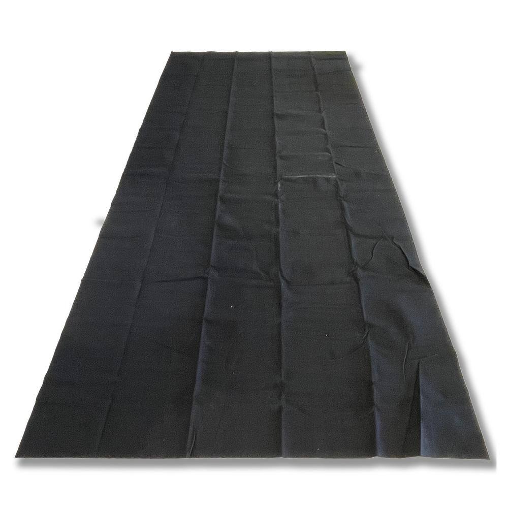 AUTOFLOORGUARD 7.3 ft. W x 17 ft. L Black Vinyl Scrip Garage Flooring AFG8018