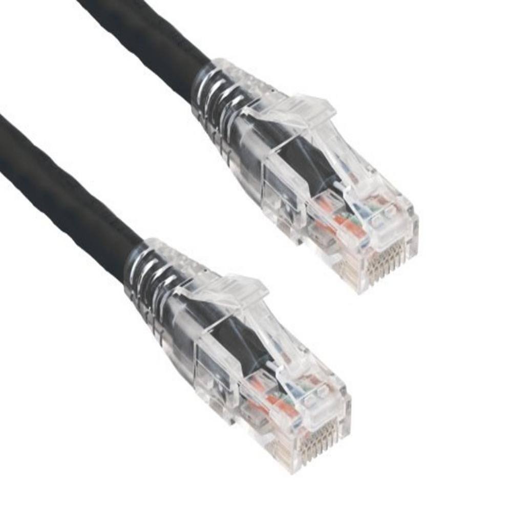 SANOXY 2 ft. Cat6 550 MHz UTP Ethernet Network Patch Cable with Clear Snagless Boot Black SNX-CBL-LDR-C6117-1002