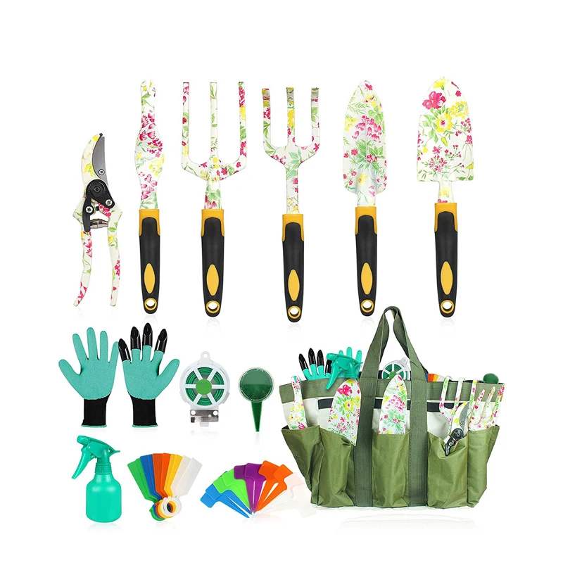 Aluminium oy Planting Flowers Garden Hand Tool Set with Bag