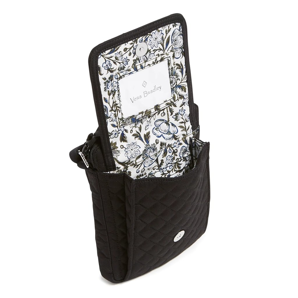 Vera Bradley  RFID Mini Hipster in Recycled Cotton Classic Black