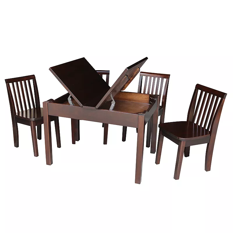 International Concepts Juvenile 5-piece Dining Table and Mission Chair Set