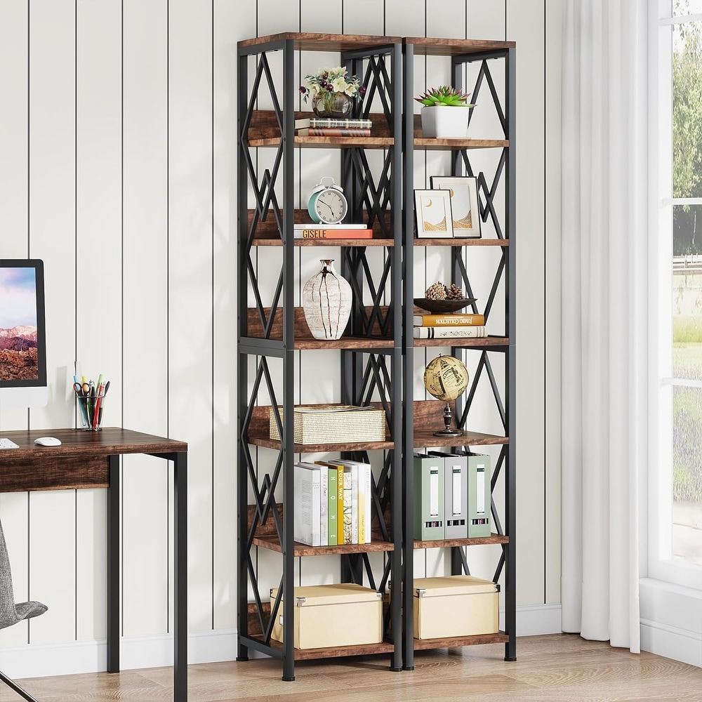 75 Inches Tall Narrow Bookshelf Bookcase