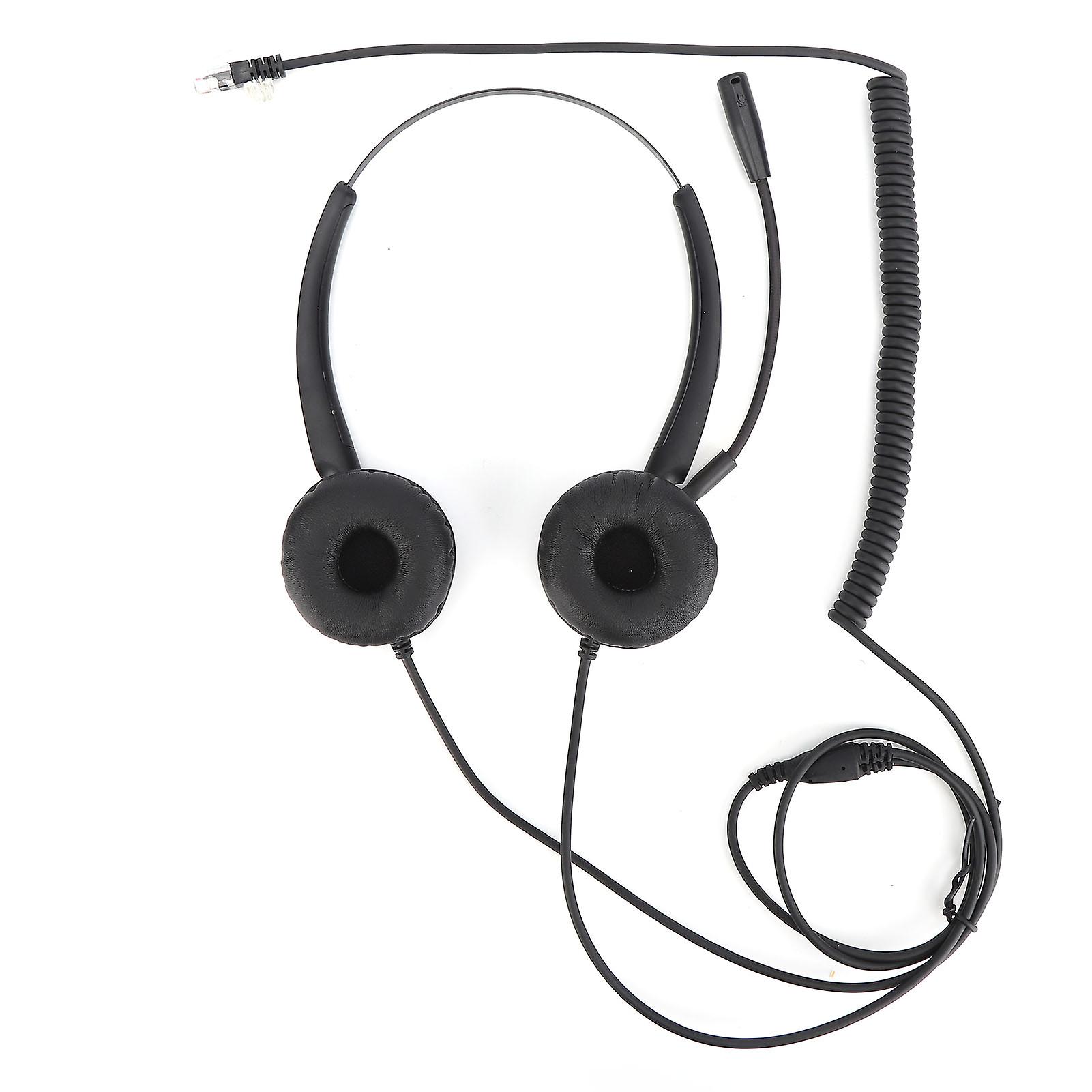 Telephone Headset Business Office Noise Reduction Corded Customer Service Headsetvh520d-rj9 (binaural)