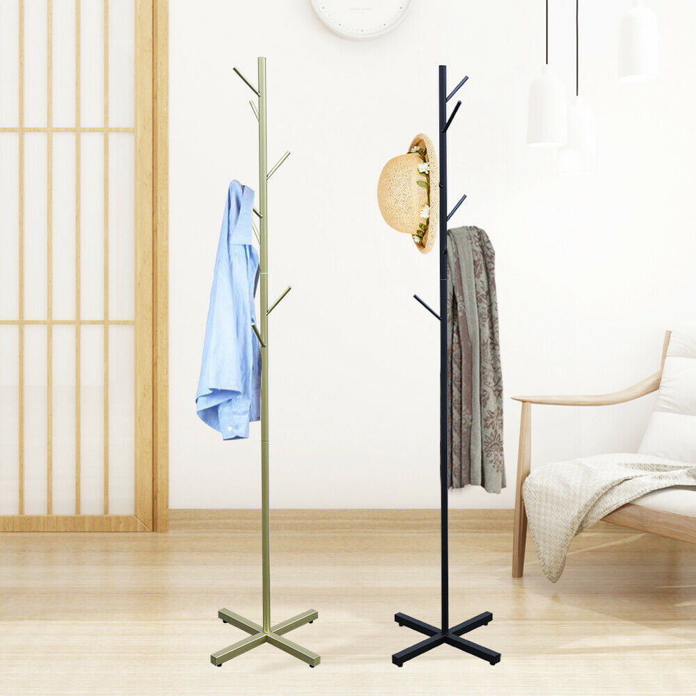 Miumaeov 7-Hook Coat Rack Stand Modern Metal Tree Hat Bag Hanger Home