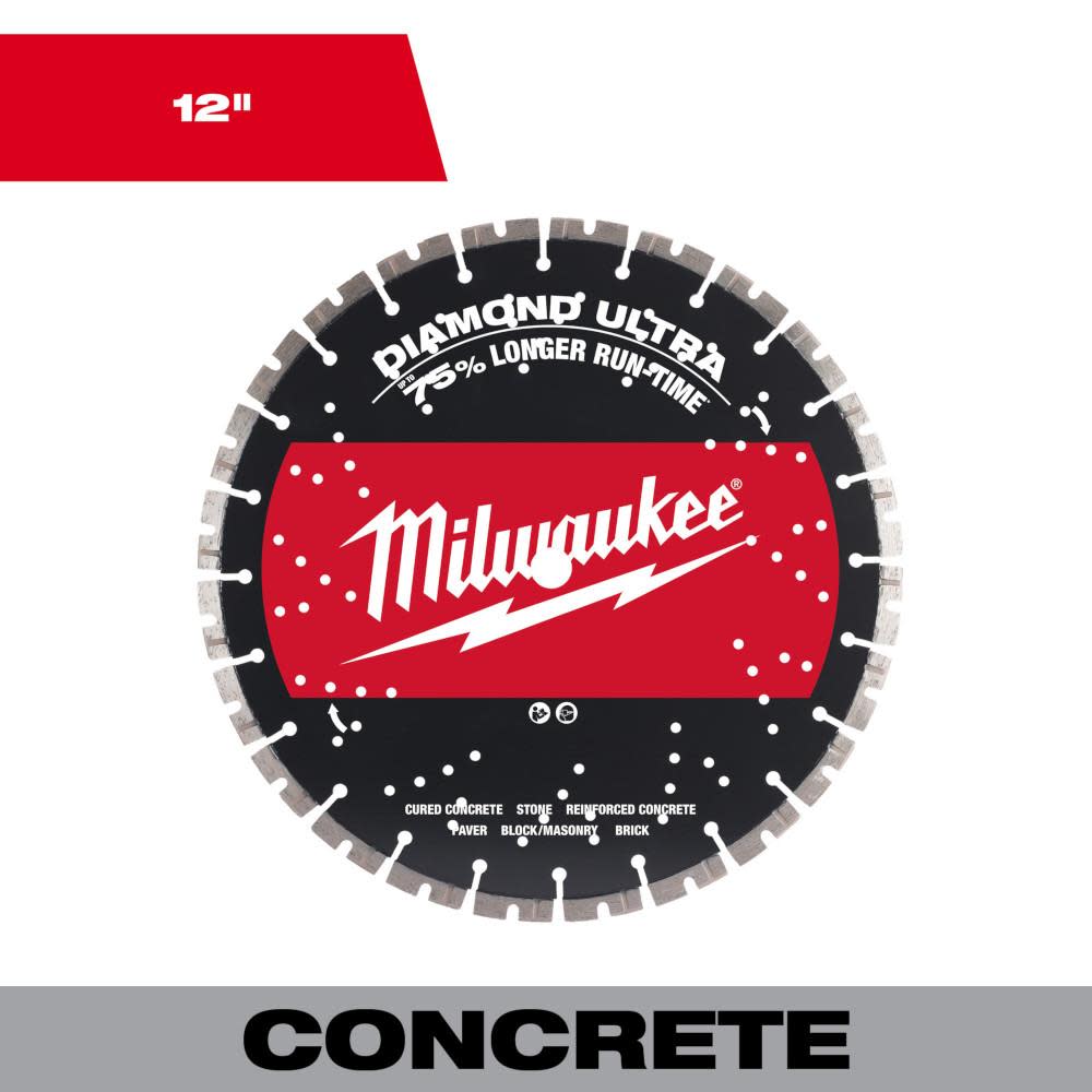 Milwaukee 12" Diamond Ultra Segmented Blade 49-93-7535 from Milwaukee