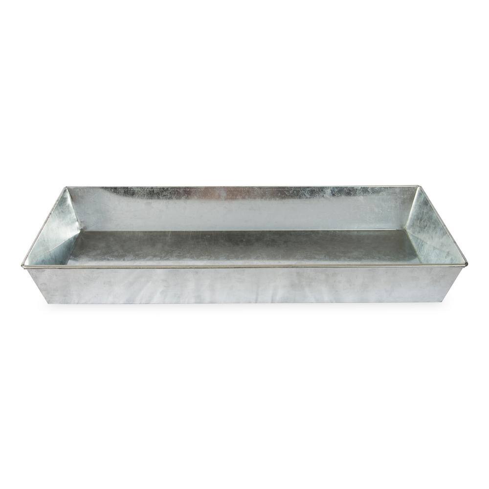 Achla Designs Large Versatile Galvanized Steel Tray 24 in. W Antique Finish C-91