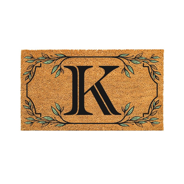 X 16 quot Monogram Coir Mat Letter quot k quot