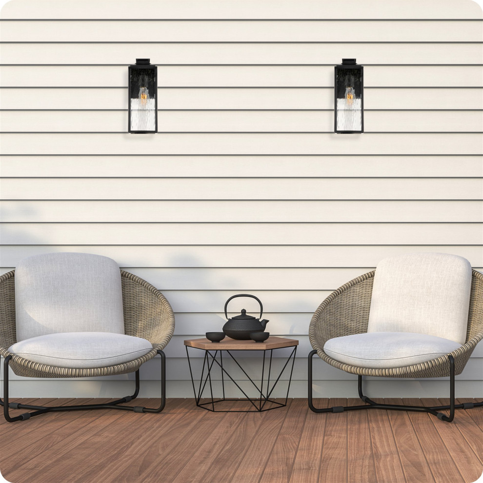 Kira Home Halifax 15 quotFarmhouse Weather Resistant Indoor Outdoor Wall Sconce   Transitional   Outdoor Wall Lights And Sconces   by Kira Home  Houzz