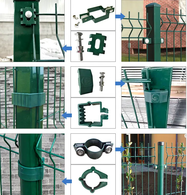 Factory supply welded wire mesh fence  garden fence  galvanized 3D curved fence