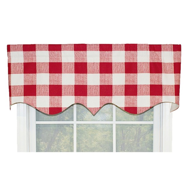 Rod Pocket Valance 50 quot X 17 quot Red By Rlf Home