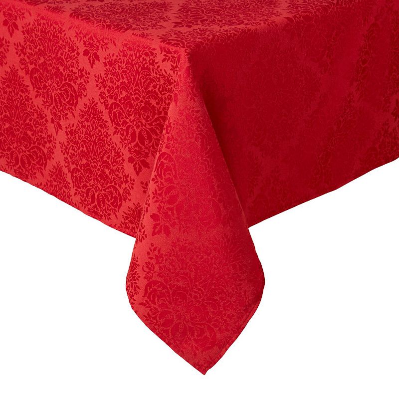 Town and Country Lexington Damask Ruby Tablecloth - 70 x 144