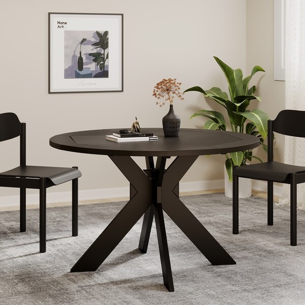 Modern Round Dining Table Kitchen Table with Metal Leg Dining Room Home Furniture