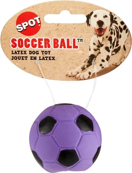 Ethical Pet Latex Soccer Ball Squeaky Dog Chew Toy， Color Varies