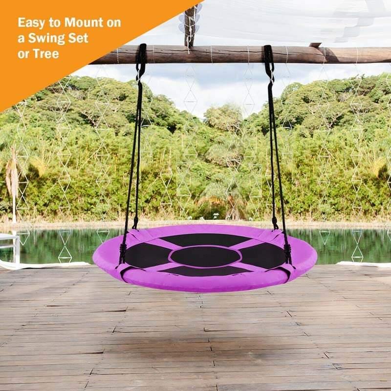 40 Inch Flying Saucer Tree Swing for Kids Adults