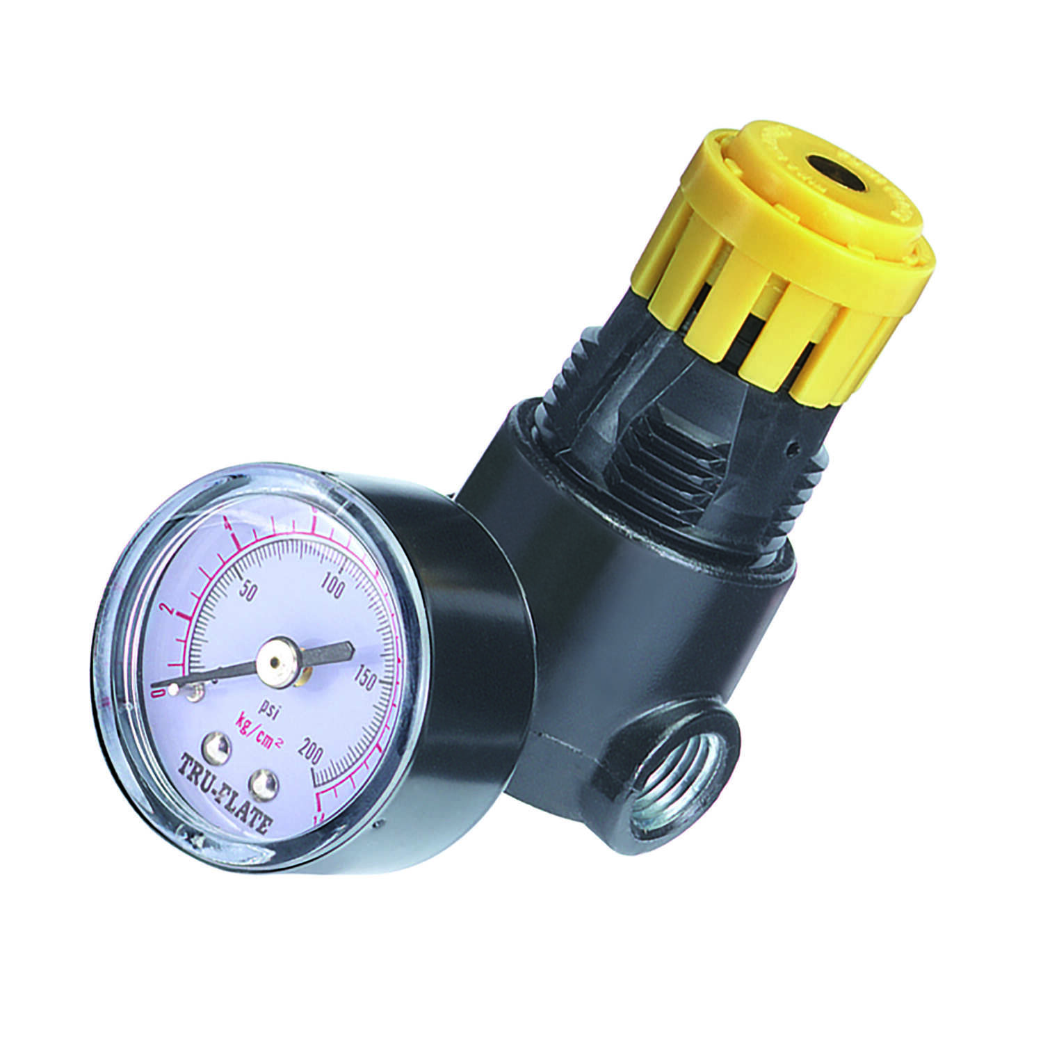 Tru-Flate Plastic/Steel Mini Regulator with Gauge 1/4 in. NPT 250 psi 1 pc