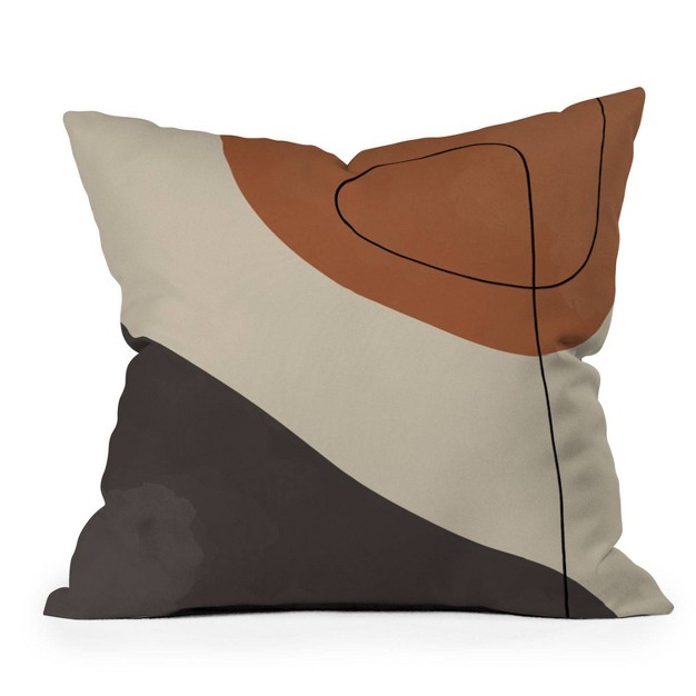 Alisa Galitsyna Modern Abstract Shapes Square Throw Pillow Deny Designs