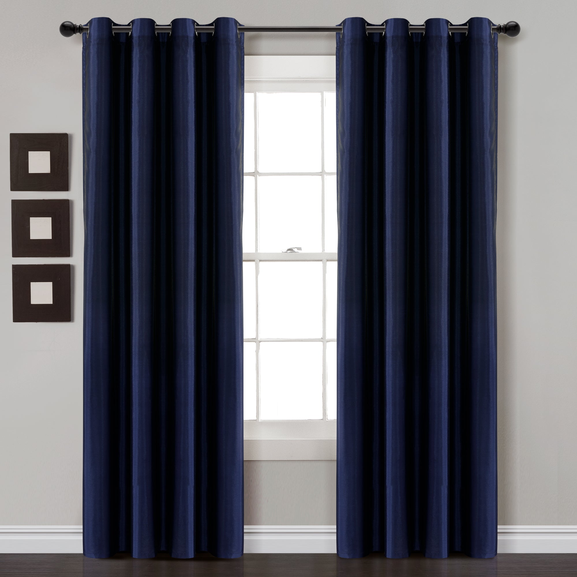 Faux Silk 100% Blackout Window Curtain Panel