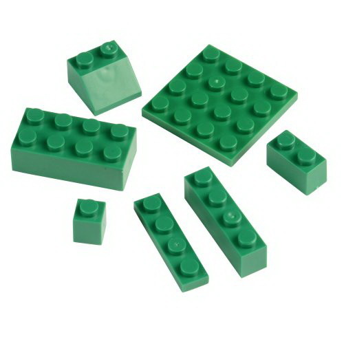 U.S. Toy HOM BRICK 10 Block Mania Bricks   Green