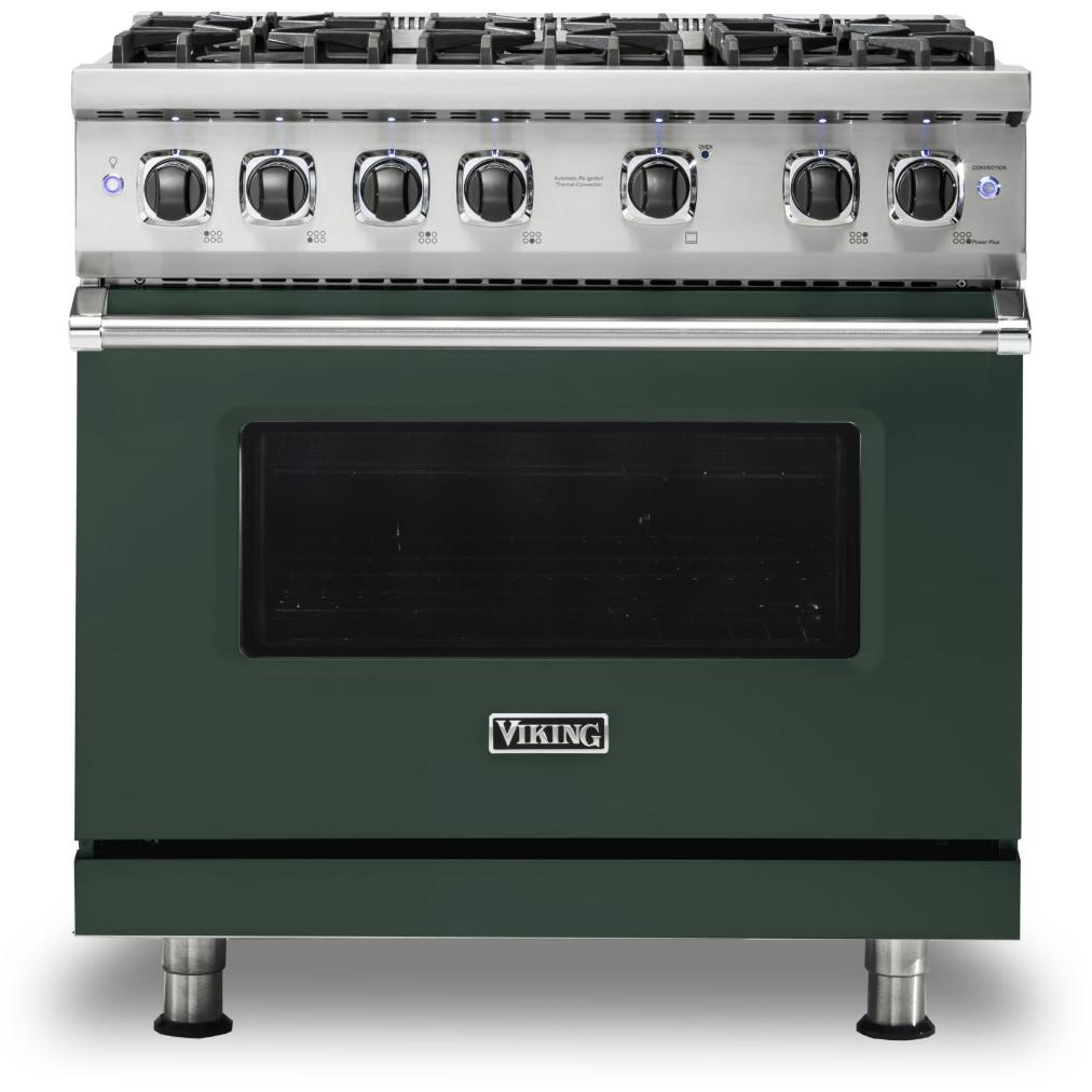 Viking 36-inch Freestanding Gas Range with GourmetGlo VGR536-6BBF