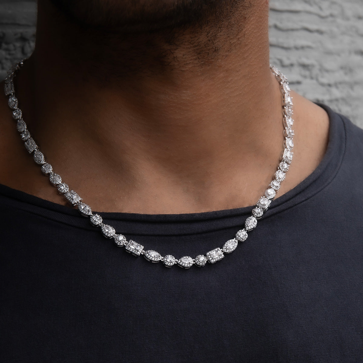 Mixed Diamond Pave Chain