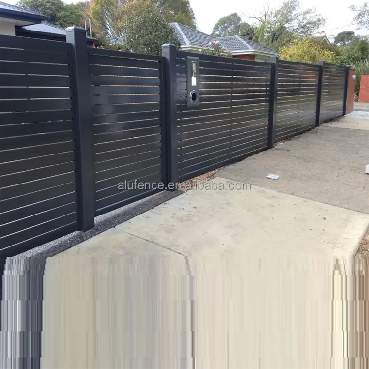 Modern Design Customized Outdoor Metal Fence Panels Privacy Fence Aluminum DIY Privacy Slat Fences Screens Panels