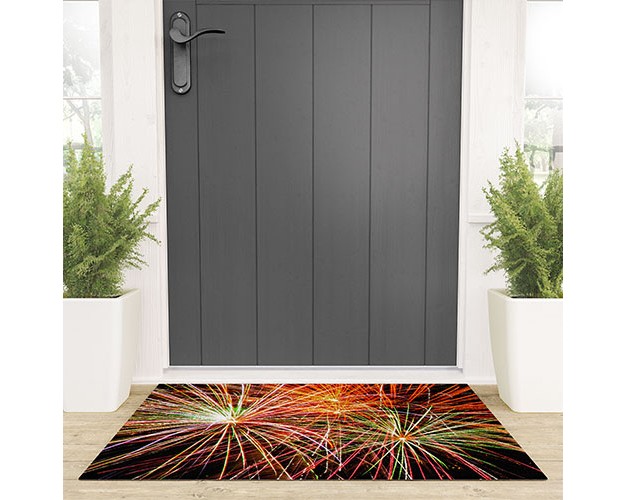 Shannon Clark Fireworks Welcome Mat Society6