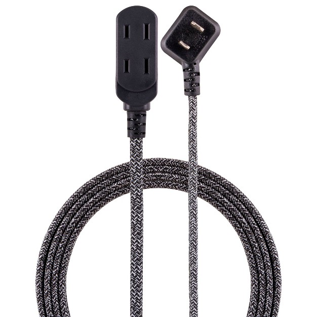 Cordinate 15 x27 3 Outlet Polarized Extension Cord Dark Gray