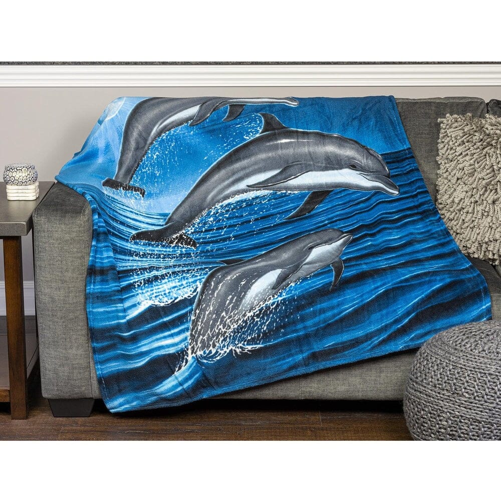 Dolphins Super Soft Plush Fleece Throw Blanket