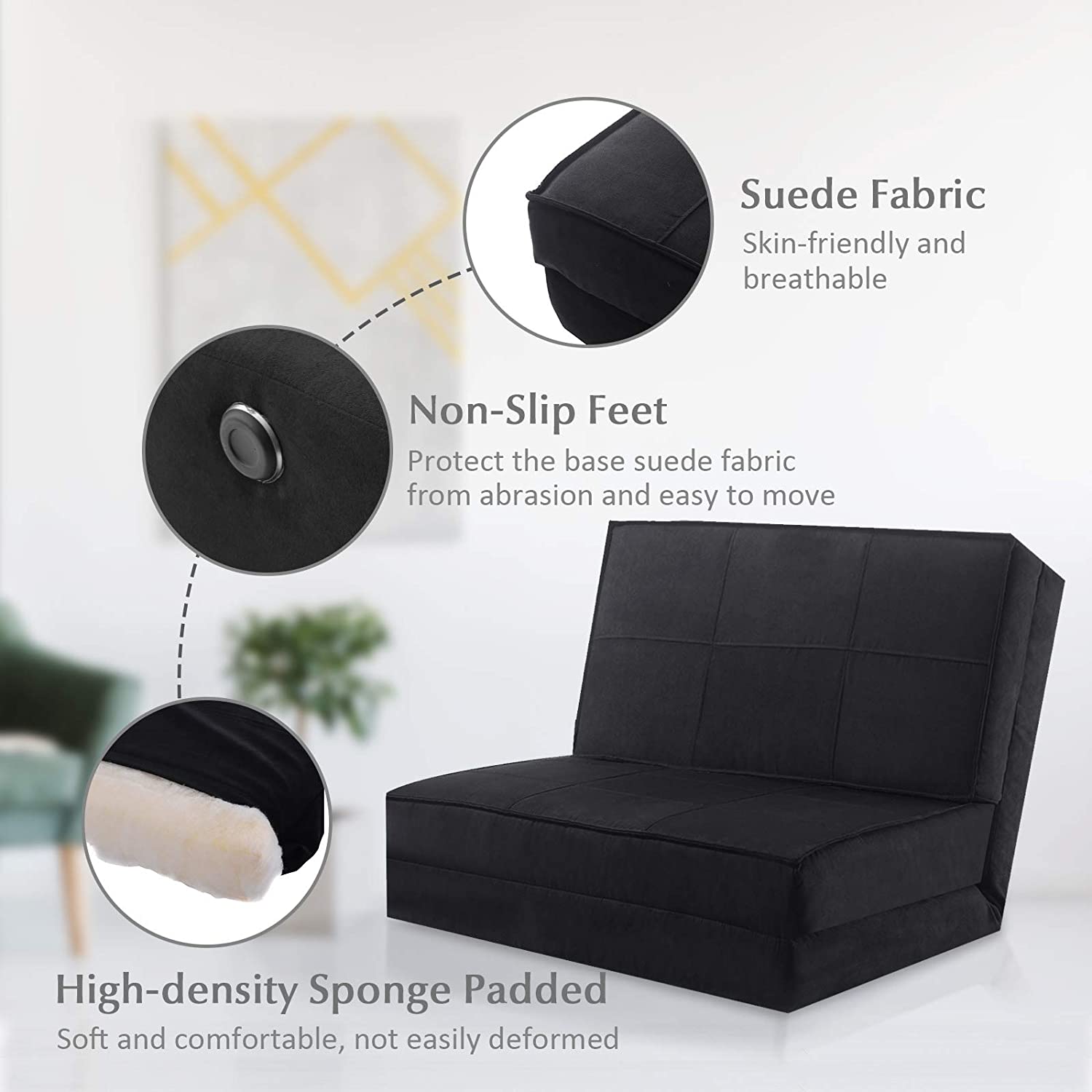 5-Position Adjustable Convertible Flip Chair