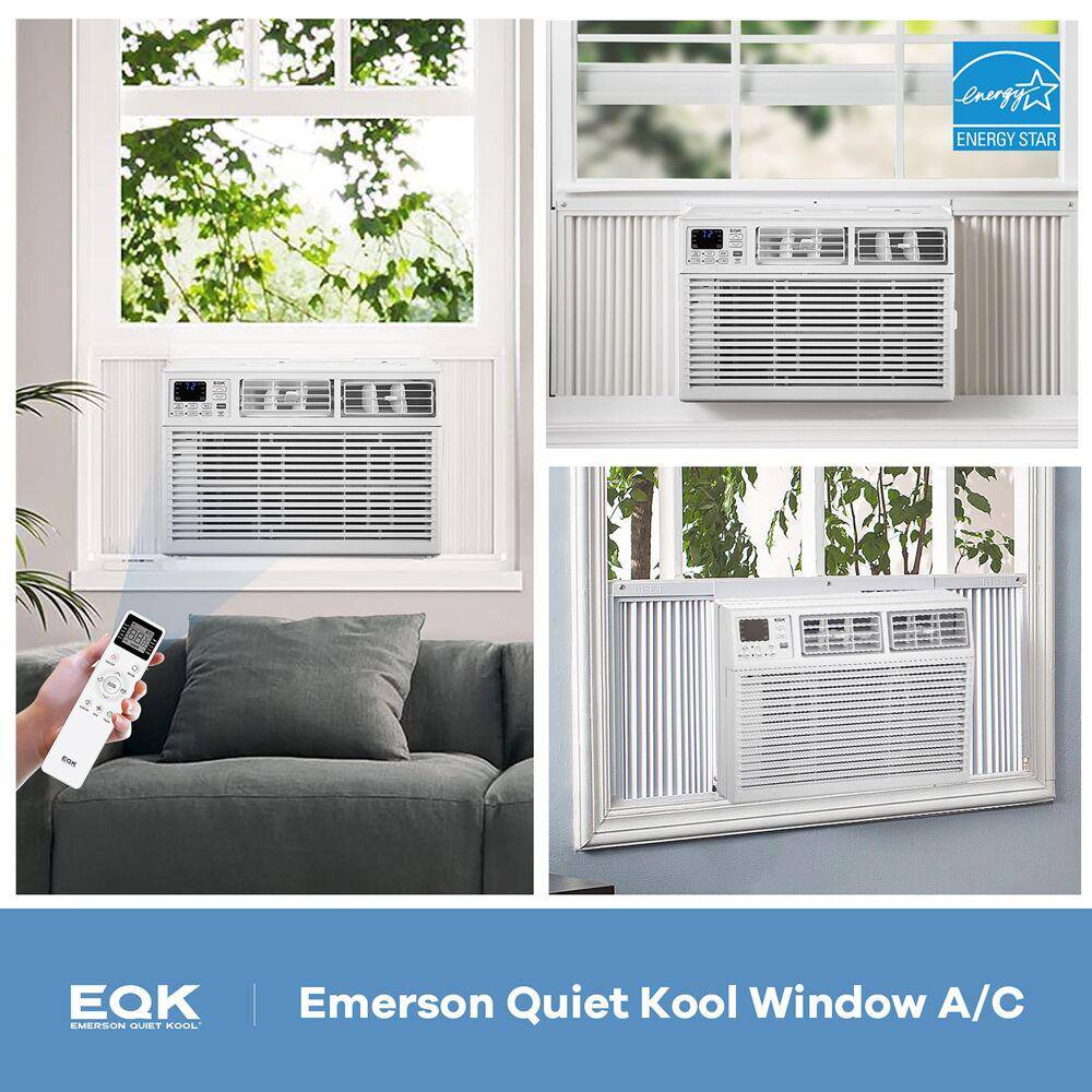 EQK 8000 BTU 115V SMART Window AC with Remote Wi-Fi and Voice Energy Star Cools Rooms up to 350 Sq. Ft. Timer EARC8RSE1