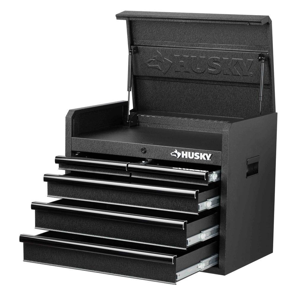 Husky 26 in. W x 15.9 in D Standard Duty 5-Drawer Top Tool Chest in Textured Black H26CH5TB