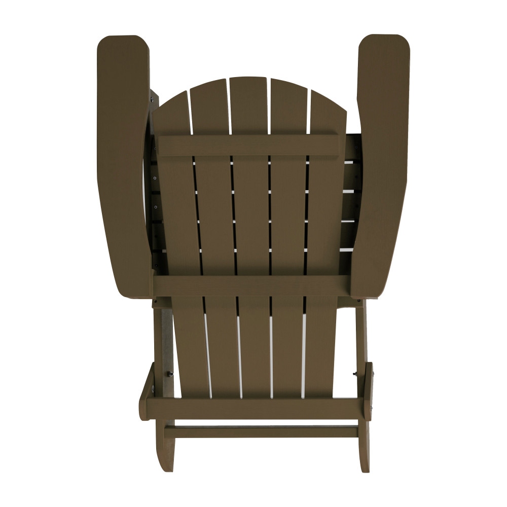 Poly resin Folding Adirondack Indoor/Outdoor Patio Chair (Set of 4)