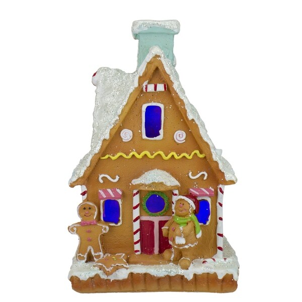 8.5 LED Lighted Gingerbread House Christmas Figure