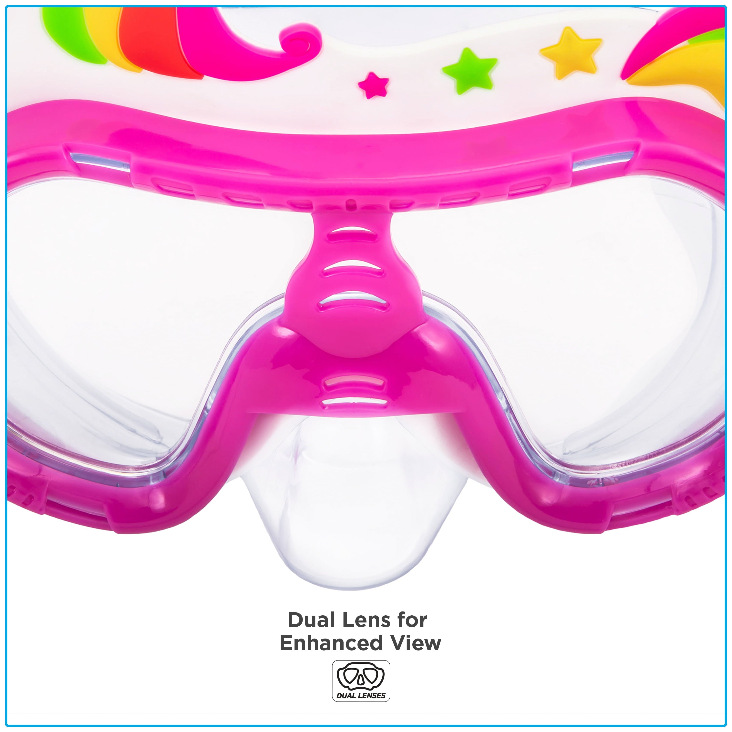 Eye Pop Pink Kids Swim Goggles, Ages 4 Years and Up, Unicorn Character