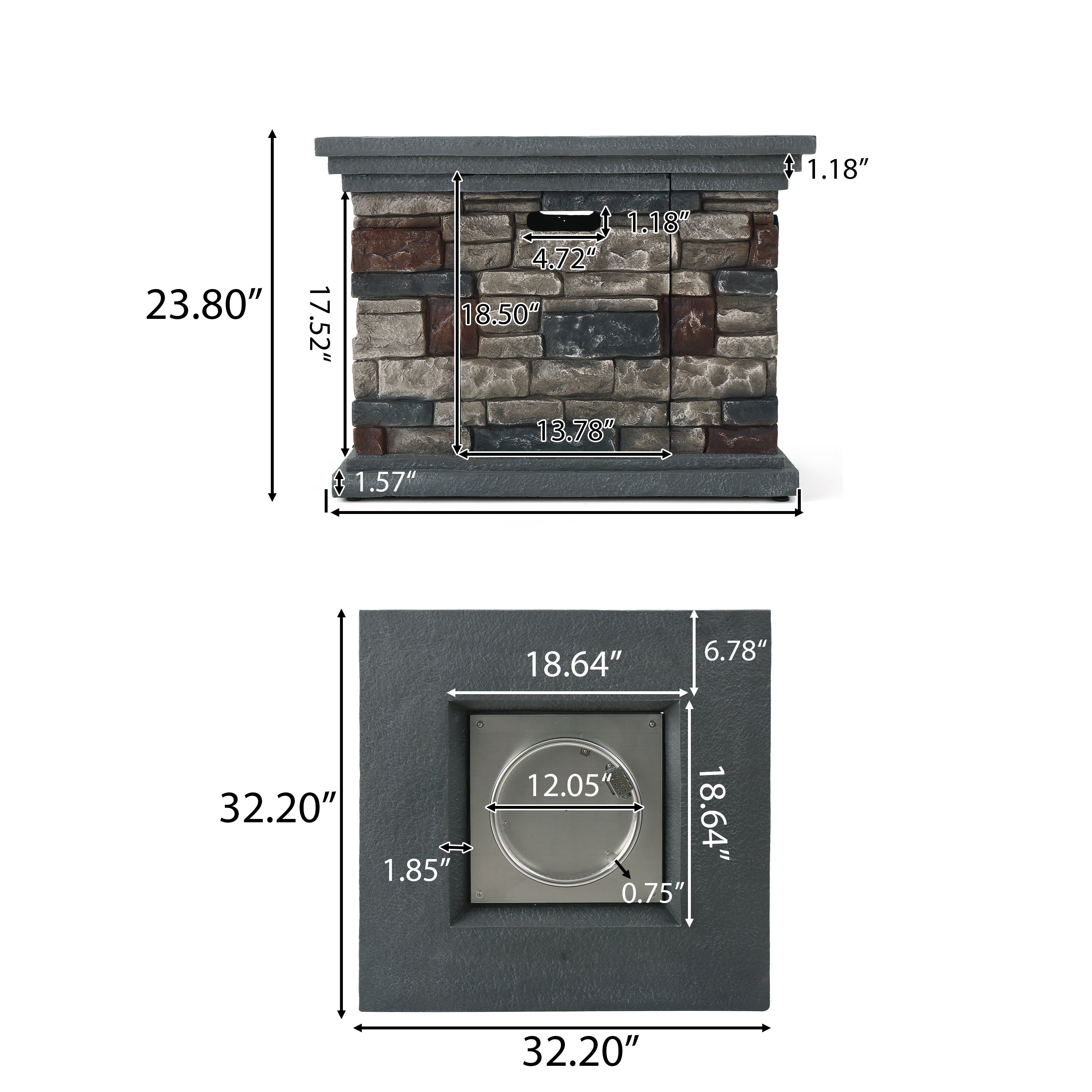 Venice 4-Seater Outdoor Fire Pit Chat Set