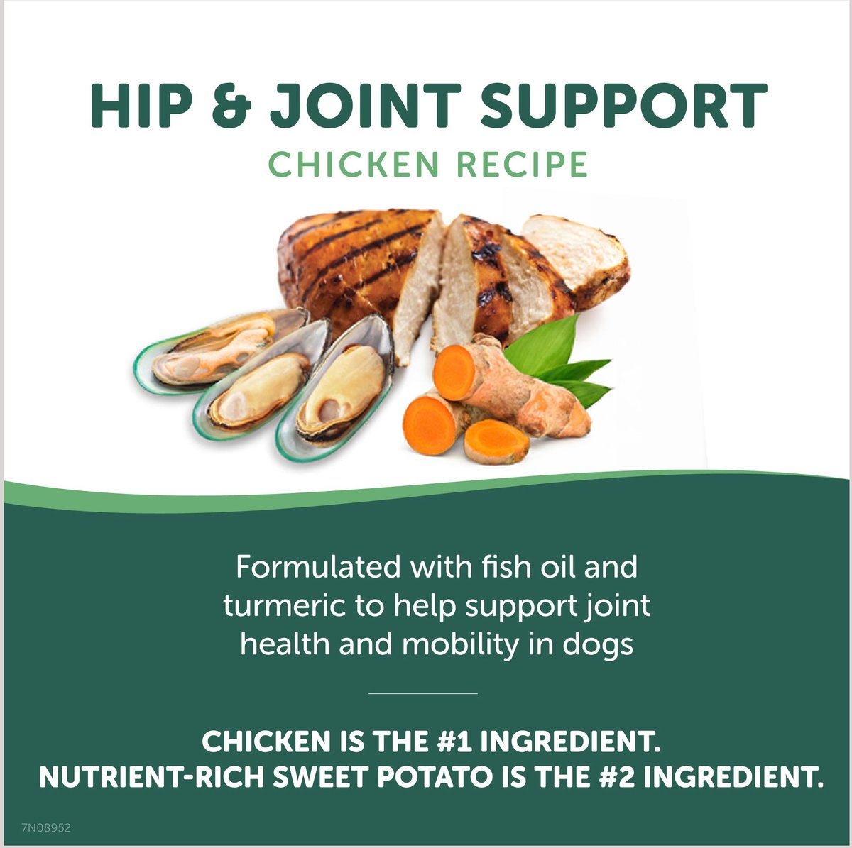 RUFFIN' IT Healthfuls Hip and Joint Support Chicken Recipe Dog Treats， 12-oz bag