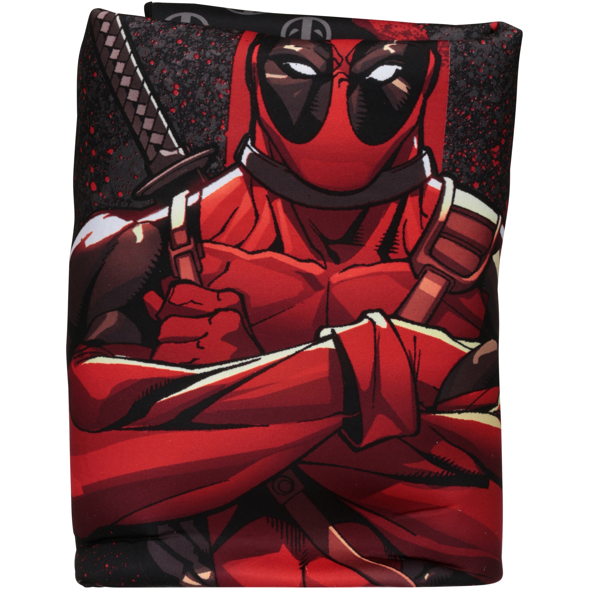 Plasticolor Deadpool Washable Polyester Universal Fit Automotive Seat Cover， Black， 1 Pk