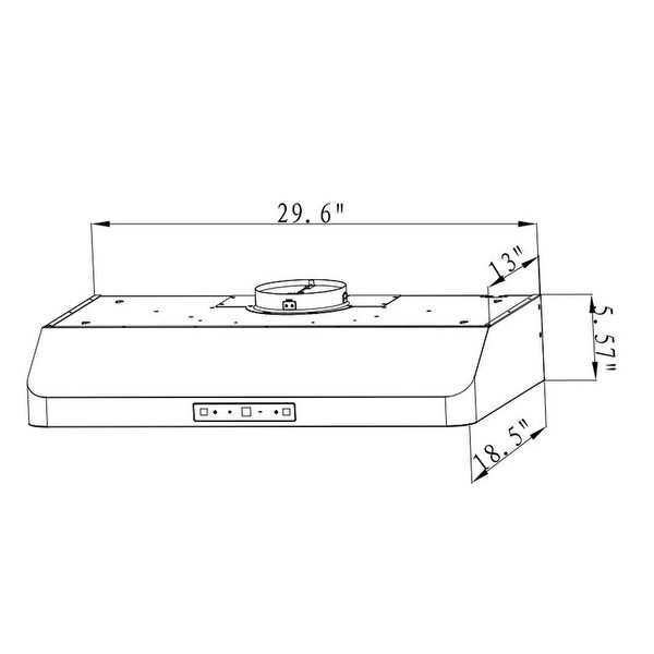 30 inch Range Hood with Dual Motors Stainless Steel Kitchen Hood