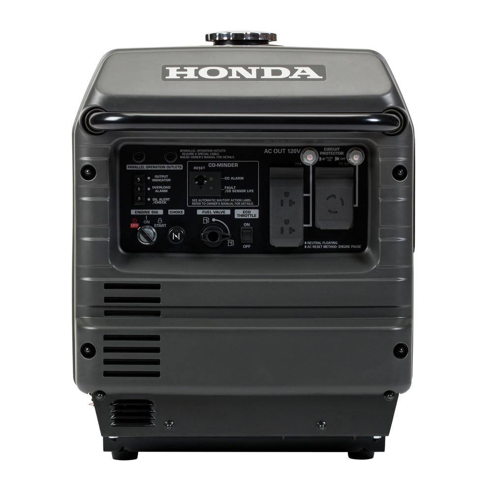 Honda 3000-Watt Super Quiet Electric and Recoil Start Gasoline Powered Inverter Generator with 30 Amp Outlet EU3000IS1AN