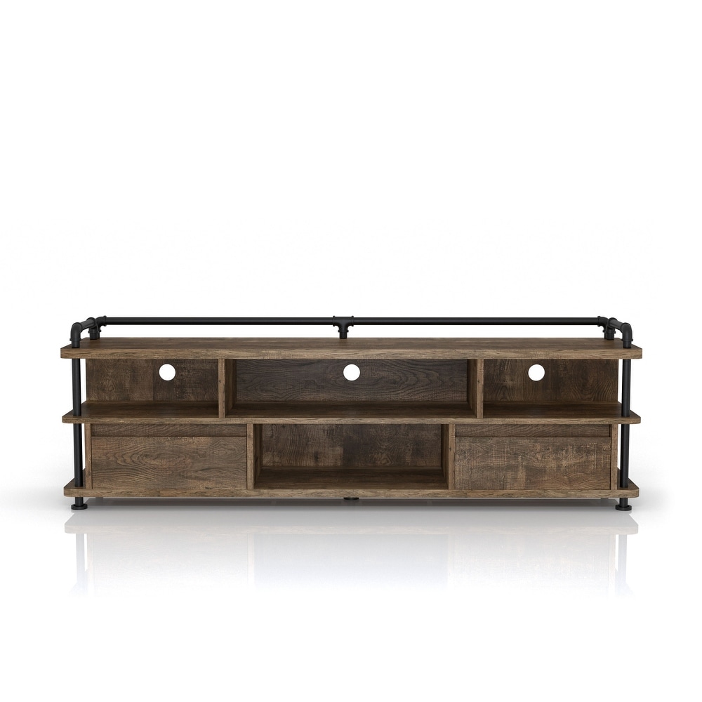 Albertus Industrial 71 inch Iron 4 Shelf TV Console by Furniture of America