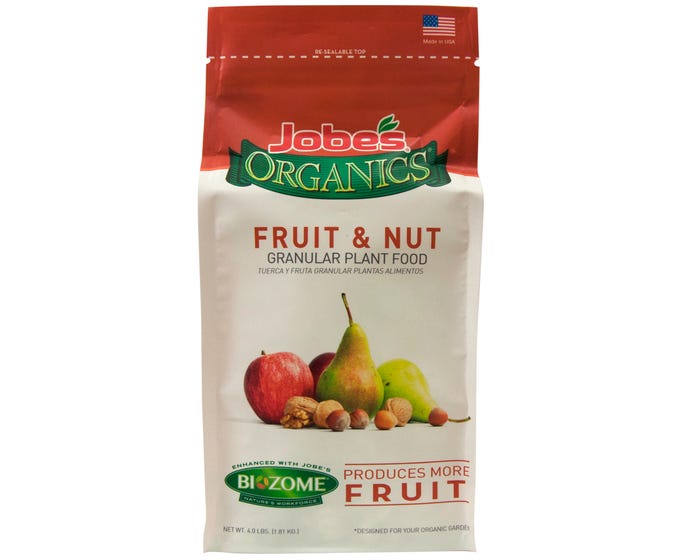 Jobe Organics Fruit  Nut Granular Fertilizer， 4lb Bag - 09227