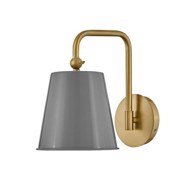 Lark Blake 1 Light Sconce French Gray lacquered Brass