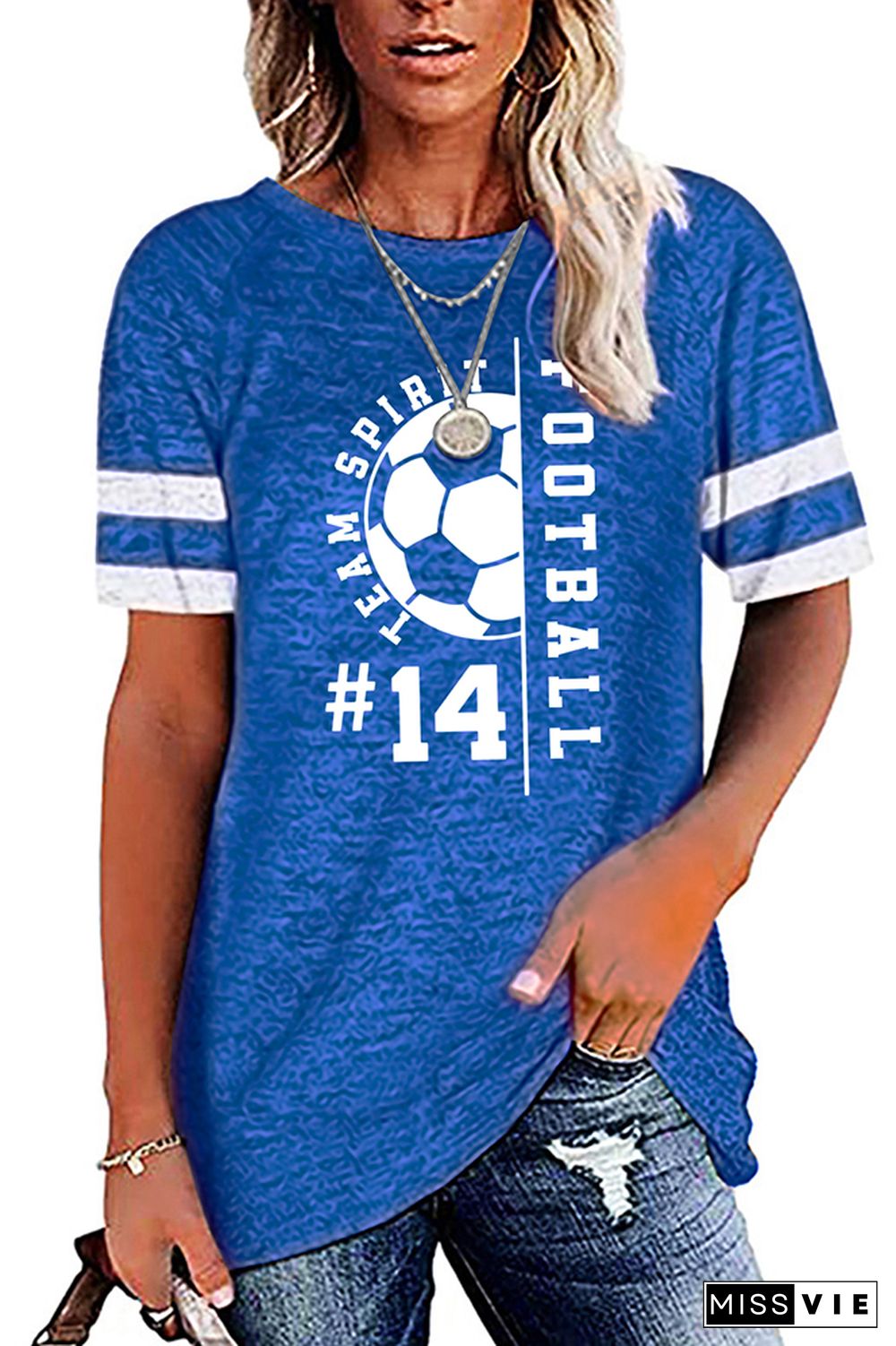 Football Team Spirit Graphic Tee Wholesale